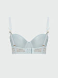 LCW DREAM Mavi Balenli Dolgusuz Dantelli Straplez Sütyen