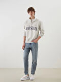 XSIDE Beyaz Dik Yaka Erkek Sweatshirt