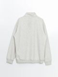 XSIDE Beyaz Dik Yaka Erkek Sweatshirt
