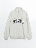 XSIDE Beyaz Dik Yaka Erkek Sweatshirt