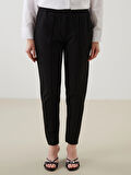 LCW Grace Siyah Beli Lastikli Havuç Kesim Kadın Pantolon