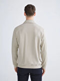 SOUTHBLUE Bej Polo Yaka Erkek Sweatshirt