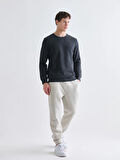 LCWAIKIKI Classic Antrasit Bisiklet Yaka Uzun Kollu Erkek Sweatshirt