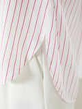 LCWAIKIKI Classic Pembe Çizgili Kadın Gömlek