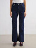 LCW Modest İndigo Flare Kadın Jean Pantolon