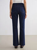 LCW Modest İndigo Flare Kadın Jean Pantolon