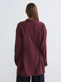 LCW EVERYDAY Bordo Modal Karışımlı Büzgülü Kadın Gömlek Tunik