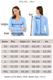 V Yaka Slim Fit Tişört-Mavi