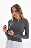 Likralı Pamuk Tişört-Slim Fit 4'lü Satış-Krem-Açık Kahve-Turuncu-Füme