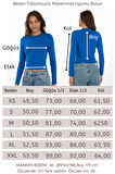 Likralı Pamuk Tişört-Slim Fit -Saks