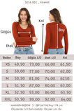 V Yaka Slim Fit Tişört-Kiremit
