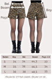 Leopar Desenli Şort-Leopar