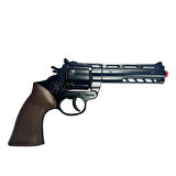 Metal Kapsül Mantar Mermili 25 Cm Revolver - Mantar Kapsüllü Sekiz Patlar Mantar Tabancası (MANTAR DAHİL DEĞİLDİR.)