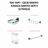 İGK YAPI - ÇELİK BANYO KARACA BANYO SETİ -2(4 PARÇA)