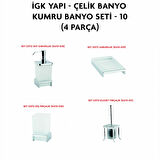 İGK YAPI - ÇELİK BANYO KUMRU BANYO SETİ -10(4 PARÇA)
