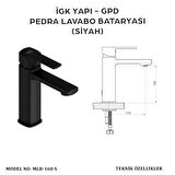 İGK YAPI - GPD MLB160-S Pedra Lavabo Bataryası