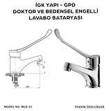 İGK YAPI - GPD MLB45 Doktor/Bedensel Engelli Lavabo Bataryası