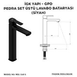 İGK YAPI - GPD MSL160-S Pedra Set Üstü Lavabo Bataryası