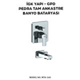 İGK YAPI - GPD MTA160 PEDRA TAM ANKASTRE BANYO BATARYASI
