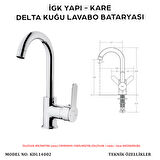 İGK YAPI – KARE Delta Kuğu Lavabo Bataryası (KDL14002)