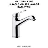 İGK YAPI – KARE Yüksek Lavabo Bataryası (KMI4001-Y)
