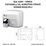 İGK YAPI – XinDa Fotoselli Döner Başlıklı El Kurutma Makinesi (GSQ250B)