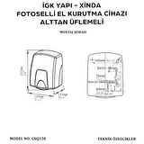 İGK YAPI – XinDa Fotoselli Alttan Üflemeli El Kurutma Makinesi (GSQ150)