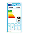 NARTE -H20090BX 90 CM Siyah  Cam Inox Çıtalı Eğimli Davlumbaz - 6 YIL GARANTİLİ