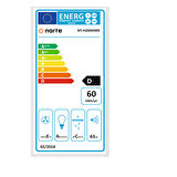 NARTE -H20090W 90 CM Beyaz Cam Inox Çıtalı Eğimli Davlumbaz - 6 YIL GARANTİLİ