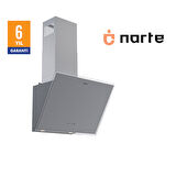NARTE-H20160S 60CM GRİ CAM EĞİMLİ DAVLUMBAZ - 6 YIL GARANTİLİ