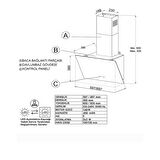 NARTE-H20160S 60CM GRİ CAM EĞİMLİ DAVLUMBAZ - 6 YIL GARANTİLİ