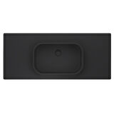 Real Stone Pure Etajerli 60x50 Antrasit Granit Banyo Lavabosu