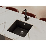 Real Stone Steep 50x40 Antrasit Granit Mutfak Eviyesi