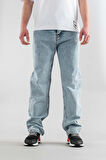 Erkek Taş Baggy Fit Geniş Kalıp Normal Bel Geniş Paça Jean Bol Pantolon
