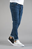 Erkek Slim Fit Dar Kesim Tırnaklı Kot Pantolon