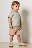 Bebek Çocuk Pamuklu Kısa Kollu Şortlu 2'li Takım Trend Moda Alt Üst Takım