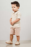 Bebek Çocuk Pamuklu Şortlu 2'li Takım Trend Moda Alt Üst Takım