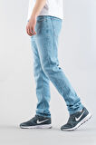 Erkek Slim Fit Dar Kesim Kot Pantolon