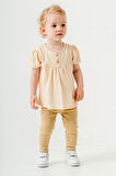 Bebek Çocuk Pamuklu Taytlı 2'li Takım Trend Moda Alt Üst Takım