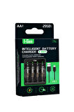 I-Gen G429 4'lü Pil Şarj Aleti + 4 Adet AA Pro 2950 mAh Şarjlı Kalem Pilli Set