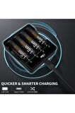 I-Gen G411 4'lü Pil Şarj Aleti + 4 Adet AAA Pro 1100 mAh Şarjlı İnce Kalem Pilli Set