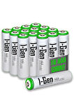 I-Gen Batteries 16 Adet 900 Mah AAA Şarj Edilebilir İnce Kalem Pil, Yüksek Kapasite 1.2V Nİ-MH