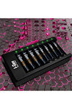 I-Gen G821 8'li Pil Şarj Aleti + 4 Adet AA Pro 2950 mAh + 4 Adet AAA Pro 1100 mAh Şarjlı Kalem Pilli Set 1.2V Ni-MH