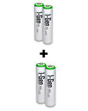 I-Gen B180 4'lü Paket Şarjlı Pil 2 Adet AA 2700 mAh Şarjlı Kalem Pil + 2 Adet AAA 900 mAh Şarjlı İnce Kalem Pil 1.2V NI-MH