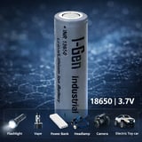 I-Gen Industrial E004 Inr 18650 3.7V 3200 Mah 10A 11.84WH Li-Ion Şarjlı Pil Düz Başlı Lityum Pil 100'Lü Paket
