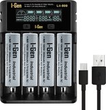 I-Gen G426 4'lü 18650 Li-Ion Akıllı Pil Şarj Aleti + 4 Adet 18650 2600MAH 5c 3.7V 9.62 Wh Li-Ion Pil Seti