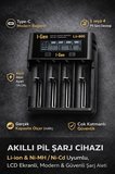 I-Gen G426 4'lü 18650 Li-Ion Akıllı Pil Şarj Aleti + 4 Adet 18650 2600MAH 5c 3.7V 9.62 Wh Li-Ion Pil Seti