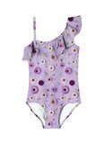 Slipstop Lila Kız Çocuk Desenli Mayo Jasmin Junior Swimsuit