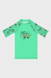 Slipstop Zingoo Baskılı UV Korumalı Kısa Kollu Mayo T Shirt Erkek Çocuk T SHİRT ST2622140001 YEŞİL