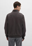 Yarı Fermuarlı Siyah Basic Sweatshirt 0S10278-70219